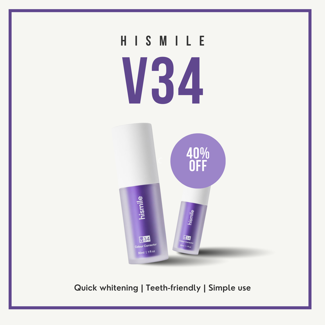 Hismiles V34 Teeth Brightening Colour Corrector Serum 30ml