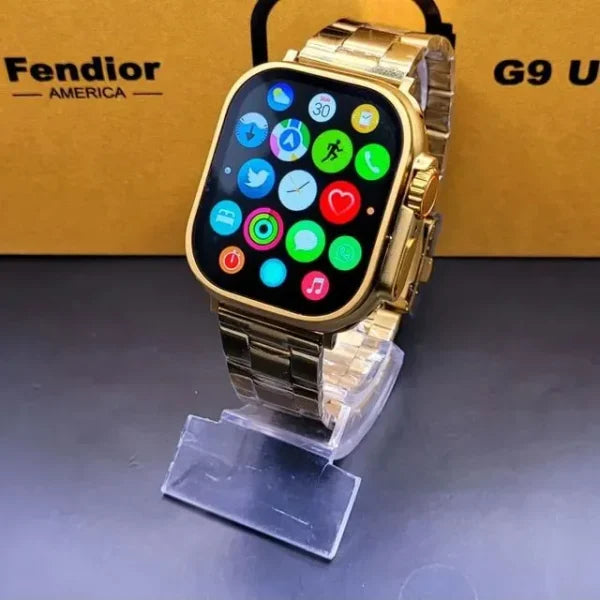 G9 Ultra 2 Gold Edition – Smart Watch with 3 Straps